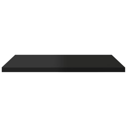 Wandschappen 4 st 40x30x1,5 cm spaanplaat hoogglans zwart