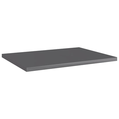 Wandschappen 4 St 40X30X1,5 Cm Spaanplaat Hoogglans Grijs Hoogglans Grijs 4