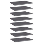 Wandschappen 8 st 40x30x1,5 cm bewerkt hout grijs