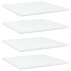 Wandschappen 4 st 40x40x1,5 cm bewerkt hout wit