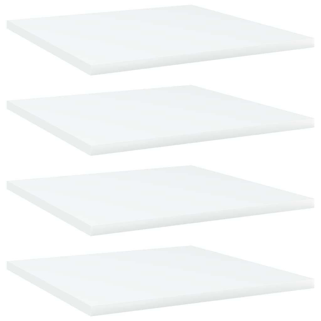 Wandschappen 40X40X1,5 Cm Bewerkt Hout Wit 40 x 40 x 1.5 cm