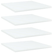 Wandschappen 4 st 40x40x1,5 cm bewerkt hout wit