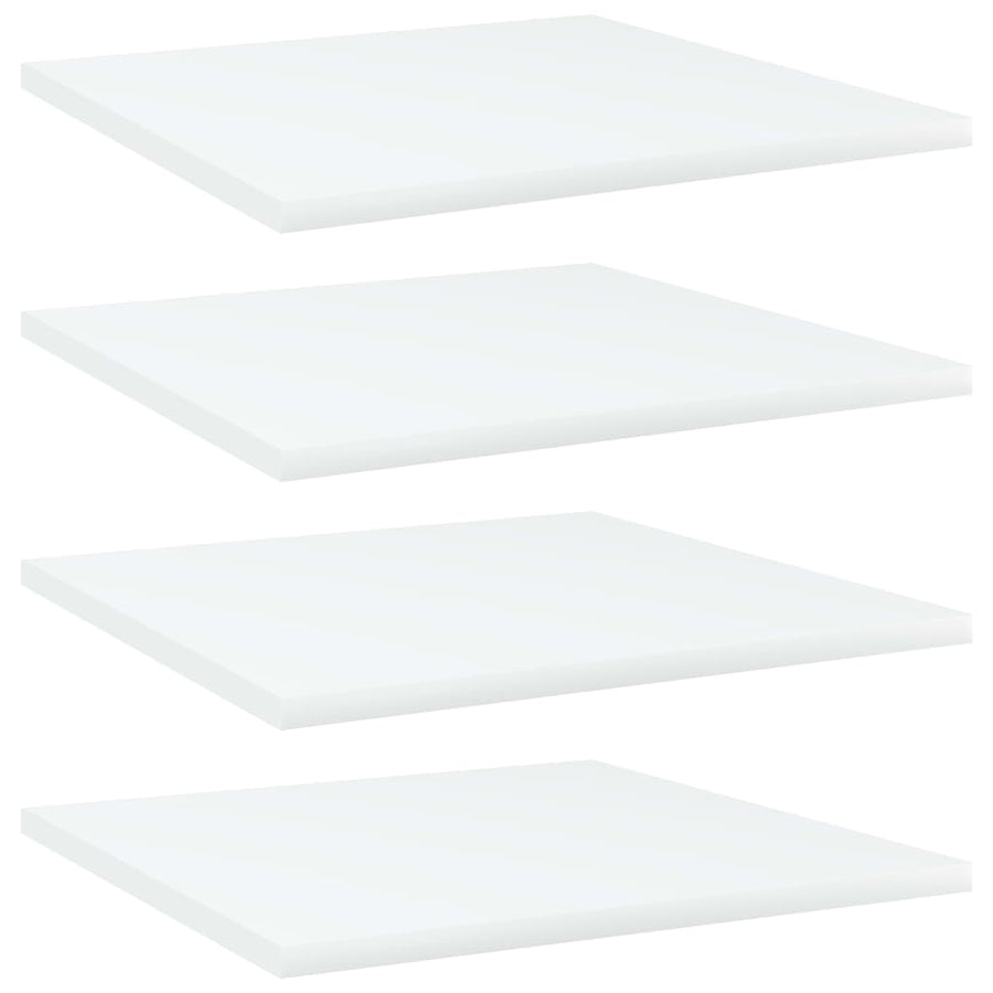 Wandschappen 40X40X1,5 Cm Bewerkt Hout Wit 40 x 40 x 1.5 cm