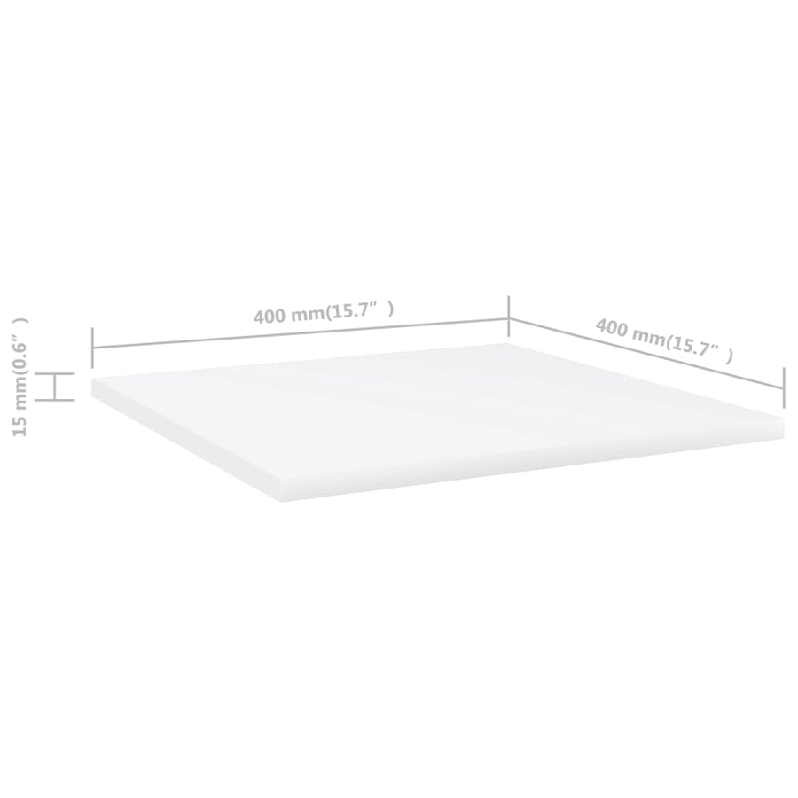 Wandschappen 40X40X1,5 Cm Bewerkt Hout Wit 40 x 40 x 1.5 cm