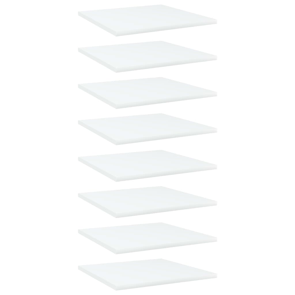 Wandschappen 8 st 40x40x1,5 cm spaanplaat wit