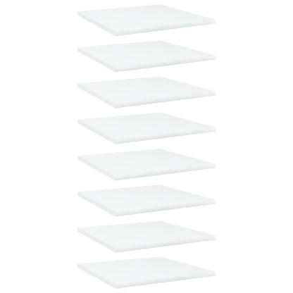 Wandschappen 8 st 40x40x1,5 cm spaanplaat wit