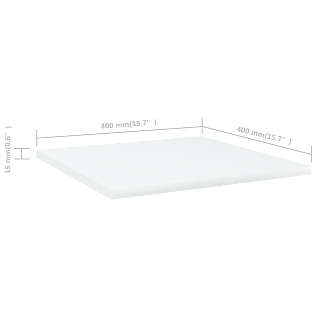 Wandschappen 8 st 40x40x1,5 cm spaanplaat wit
