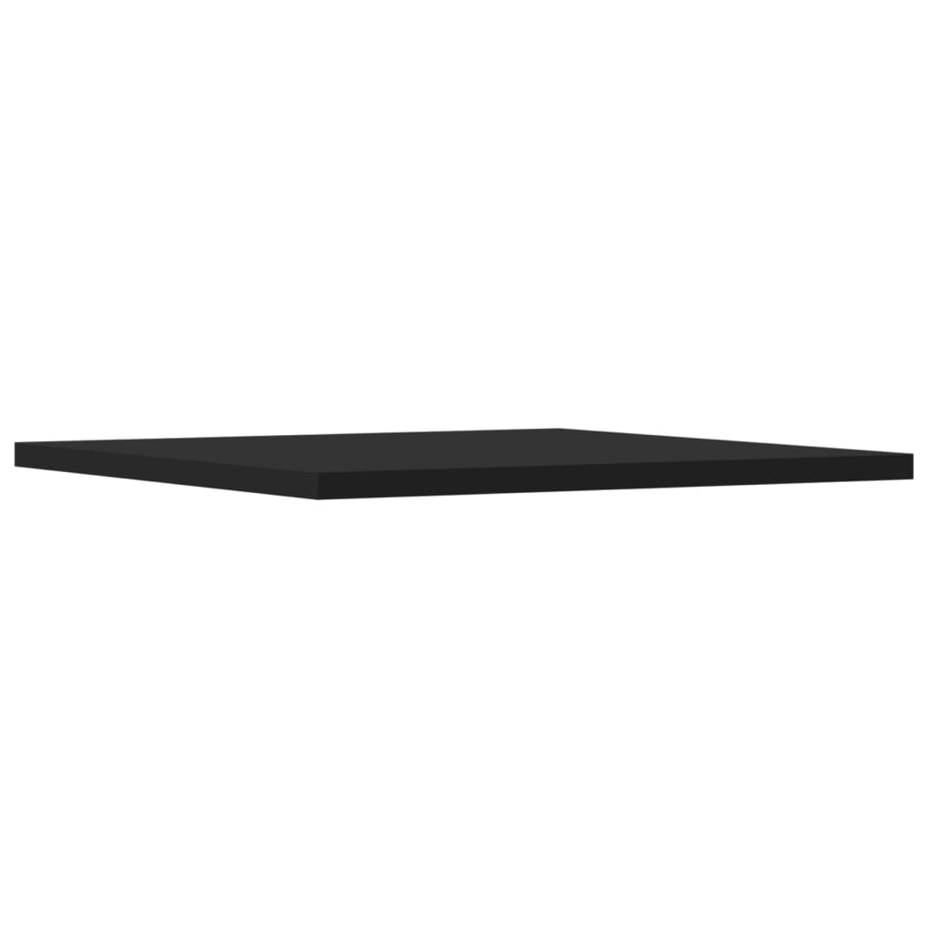 Wandschappen 4 st 40x40x1,5 cm spaanplaat zwart
