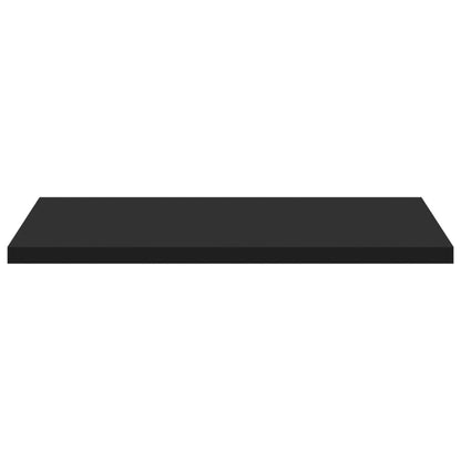 Wandschappen 4 st 40x40x1,5 cm spaanplaat zwart