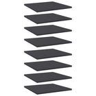 Wall shelves 8 pcs 40x40x1.5 cm treated wood grey