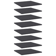 Wall shelves 8 pcs 40x40x1.5 cm treated wood grey