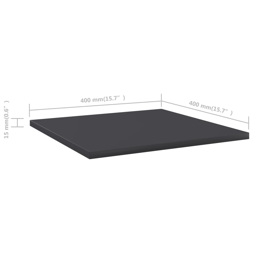 Wandschappen 40X40X1,5 Cm Spaanplaat Grijs 8 40 x 40 x 1.5 cm