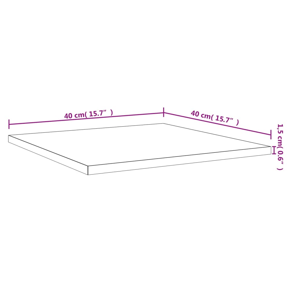 Wandschappen 40X40X1,5 Cm Spaanplaat Kleurig Sonoma Eiken 40 x 40 x 1.5 cm