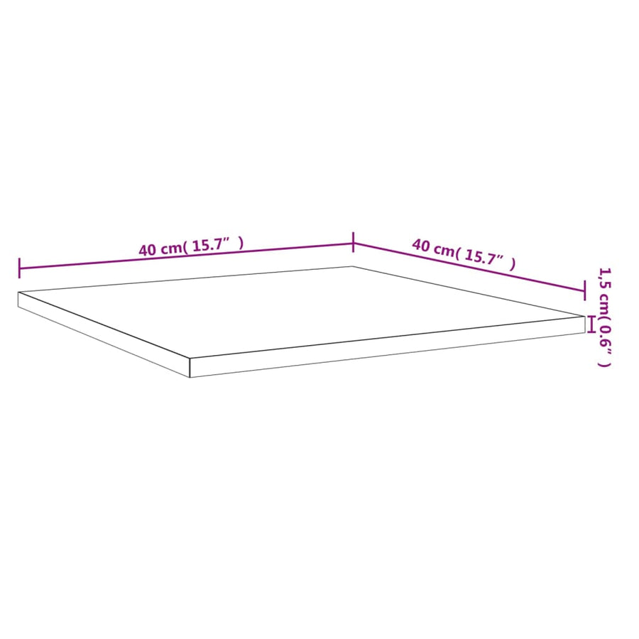 Wandschappen 40X40X1,5 Cm Spaanplaat Kleurig Sonoma Eiken 40 x 40 x 1.5 cm