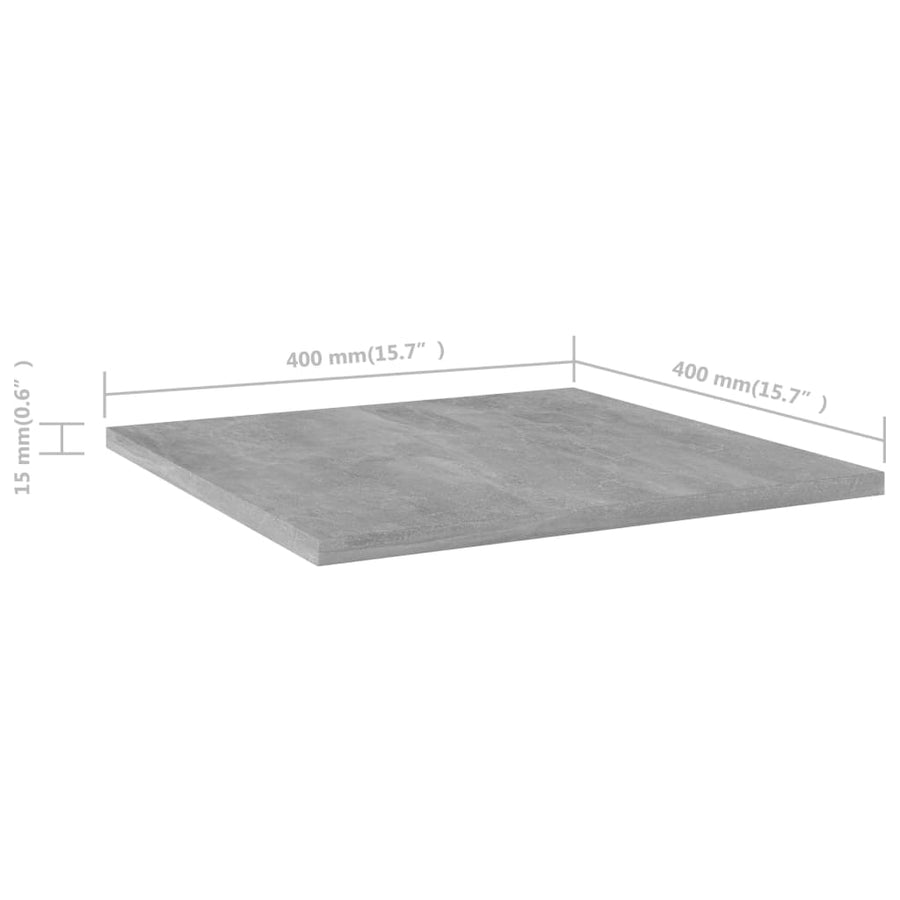 Wandschappen 0X0X1,5 Cm Spaanplaat Betongrijs 4 40 x 40 x 1.5 cm