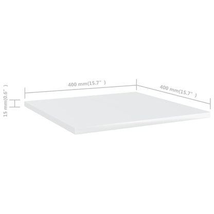 Wandschappen 8 st 40x40x1,5 cm bewerkt hout hoogglans wit