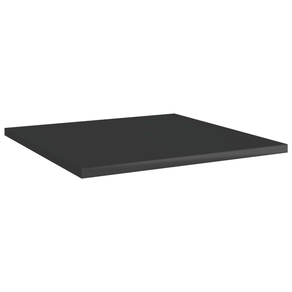 Wandschappen 4 st 40x40x1,5 cm spaanplaat hoogglans zwart
