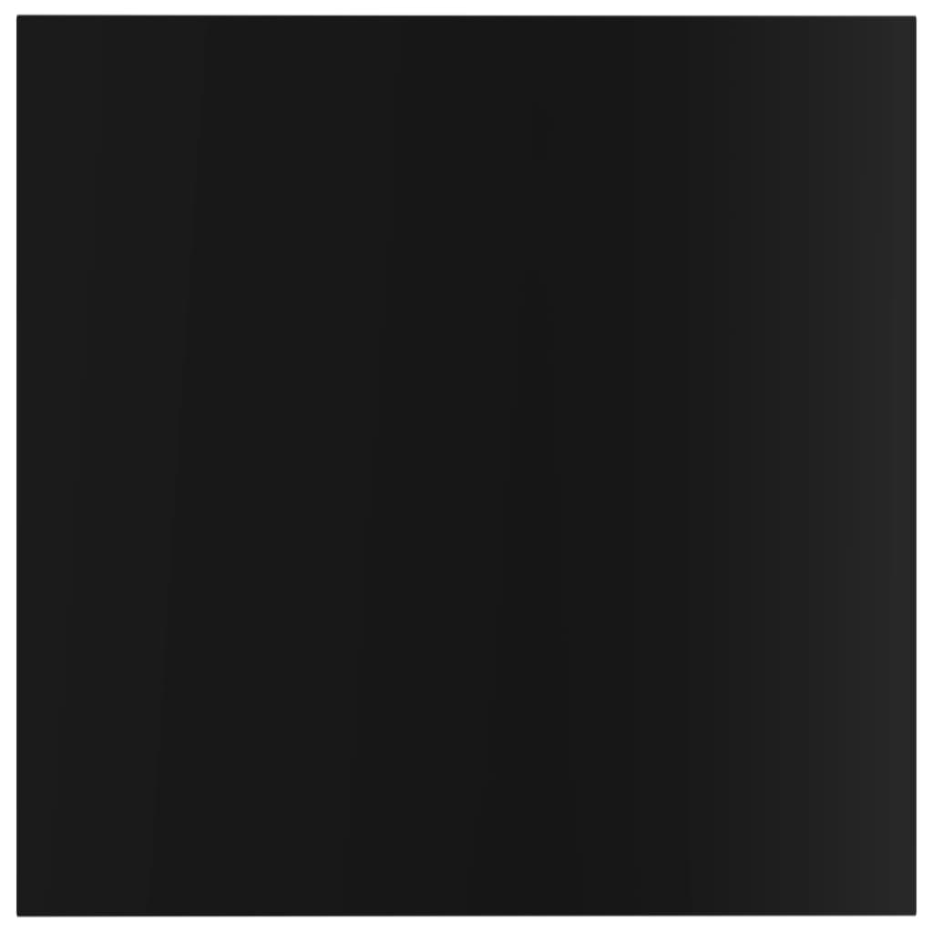 Wandschappen 4 st 40x40x1,5 cm spaanplaat hoogglans zwart