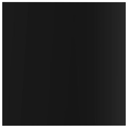 Wandschappen 4 st 40x40x1,5 cm spaanplaat hoogglans zwart
