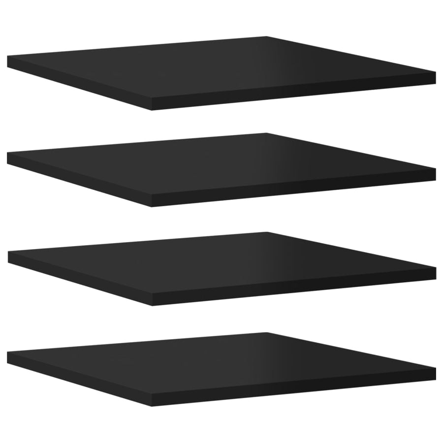 Wandschappen 8 st 40x40x1,5 cm bewerkt hout hoogglans zwart