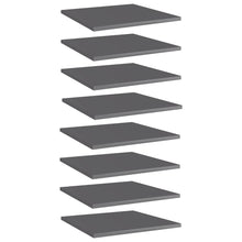 Wandschappen 40X40X1,5 Cm Spaanplaat Hoogglans Grijs 8 40 x 40 x 1.5 cm