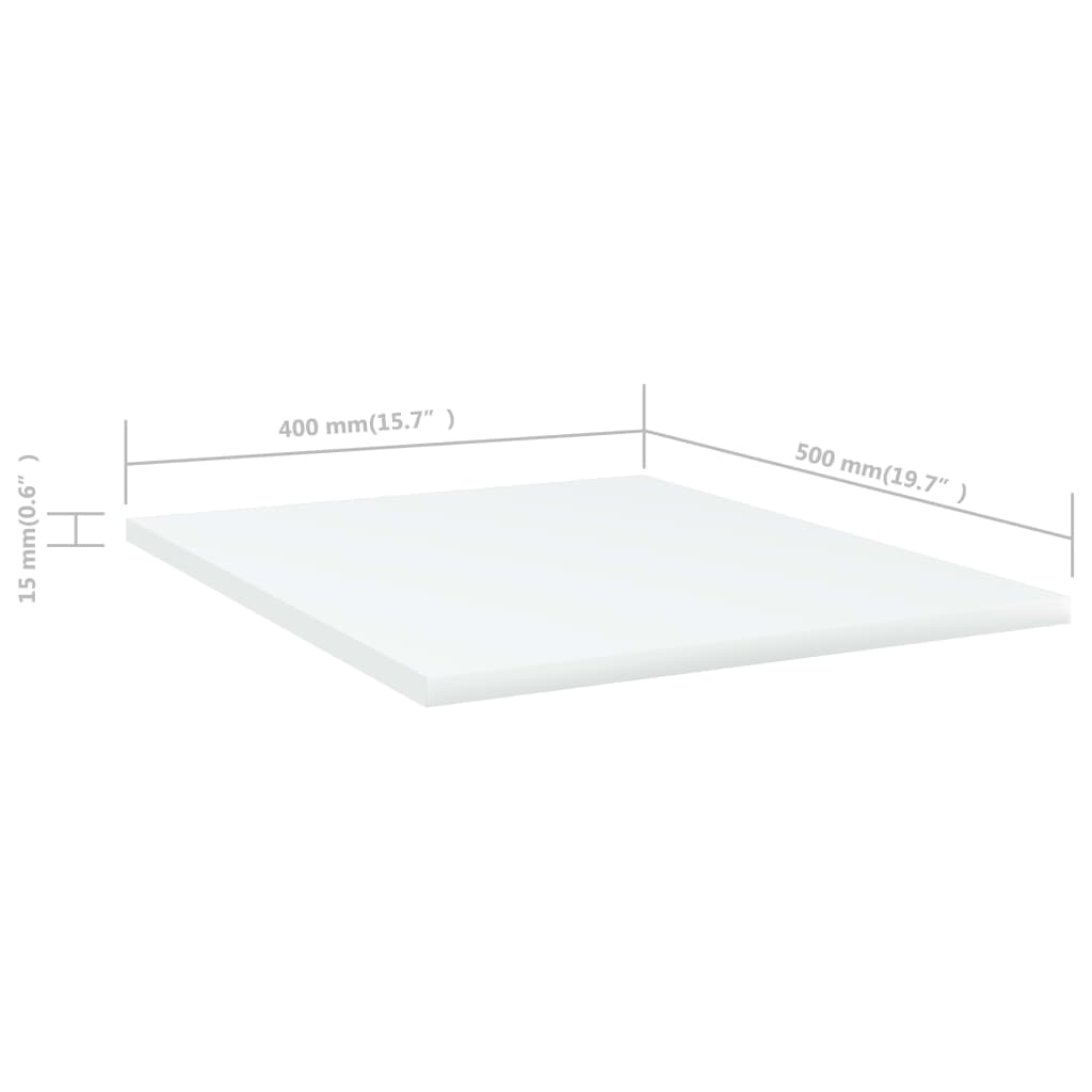 Wandschappen 8 st 40x50x1,5 cm spaanplaat wit
