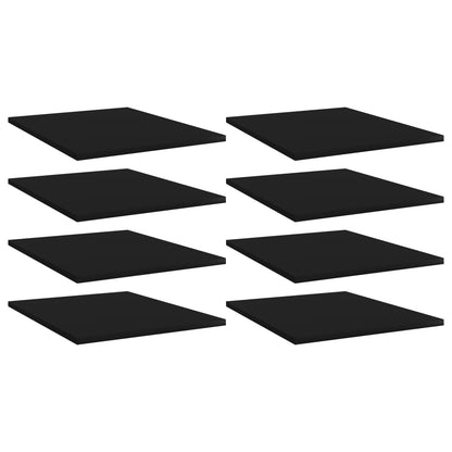 Wandschappen 8 st 40x50x1,5 cm bewerkt hout zwart