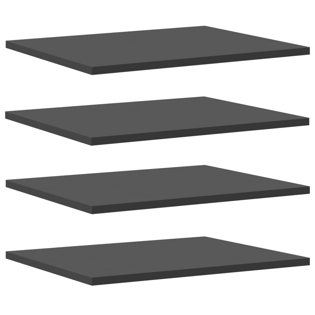 Wandschappen 4 st 40x50x1,5 cm spaanplaat grijs