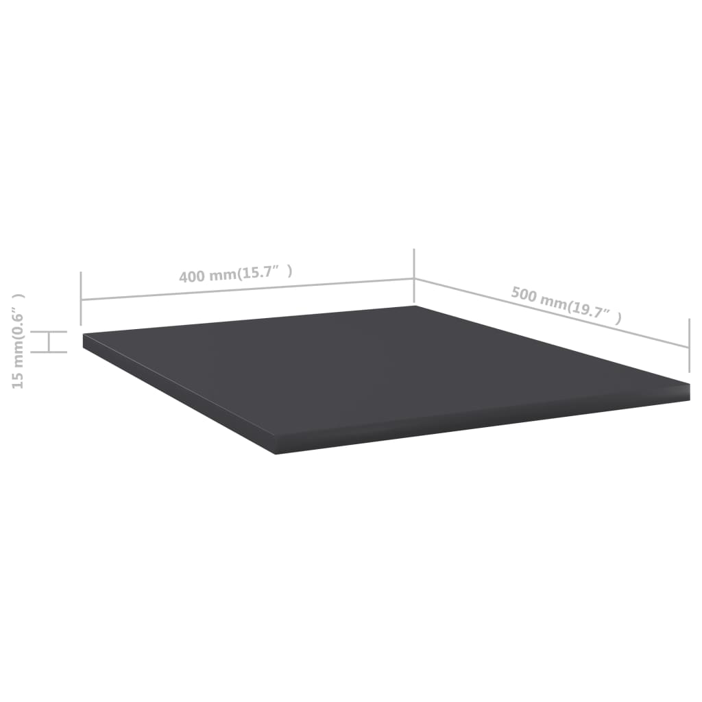Wandschappen 40X50X1,5 Cm Spaanplaat Grijs 8 40 x 50 x 1.5 cm