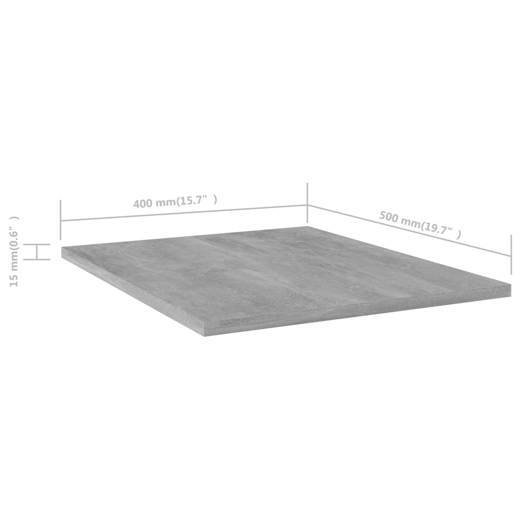 Wandschappen 40X50X1,5 Cm Bewerkt Hout Betongrijs 4
