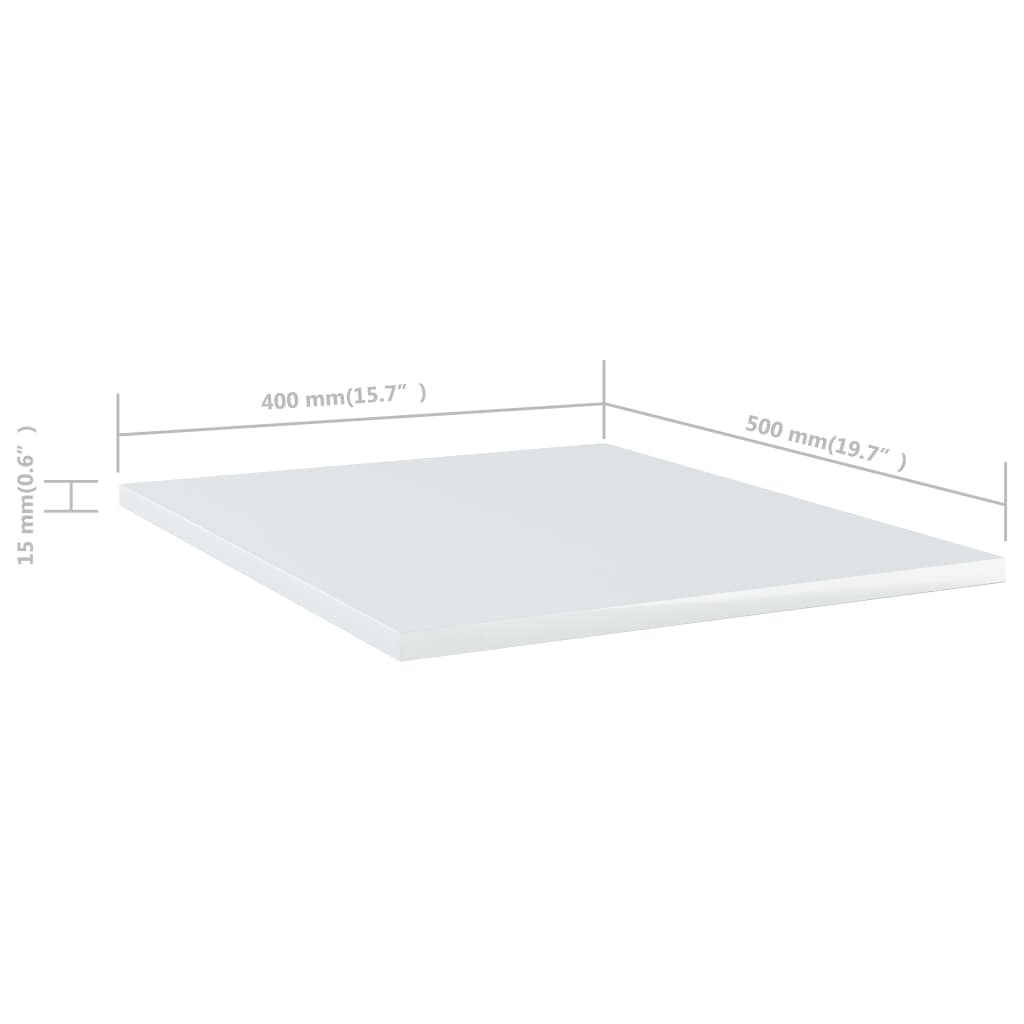 Wandschappen 40X50X1,5 Cm Bewerkt Hout Hoogglans Wit 4