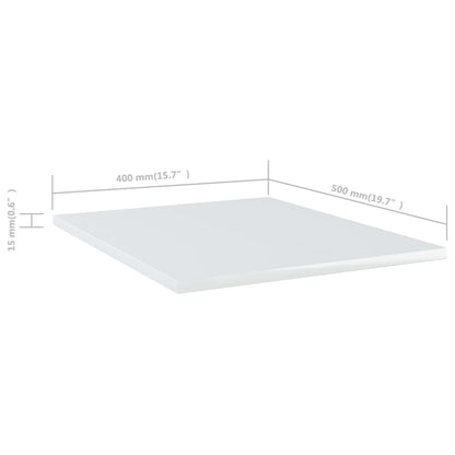Wandschappen 40X50X1,5 Cm Bewerkt Hout Hoogglans Wit 4