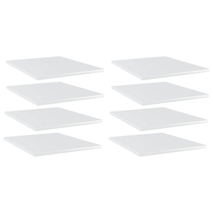 Wandschappen 40X50X1,5 Cm Bewerkt Hout Hoogglans Wit 8