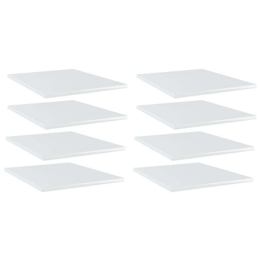 Wandschappen 40X50X1,5 Cm Bewerkt Hout Hoogglans Wit 8