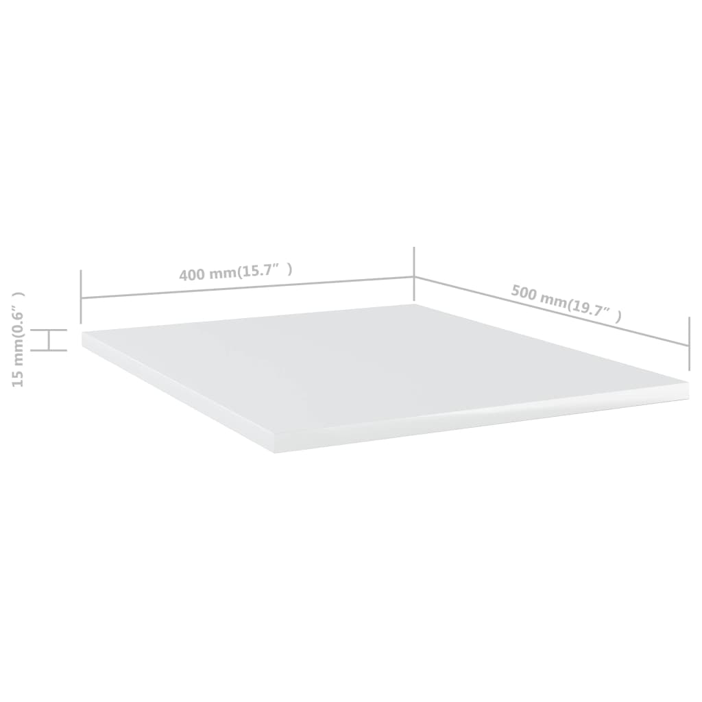 Wandschappen 40X50X1,5 Cm Bewerkt Hout Hoogglans Wit 8