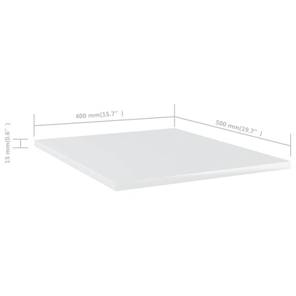 Wandschappen 40X50X1,5 Cm Bewerkt Hout Hoogglans Wit 8