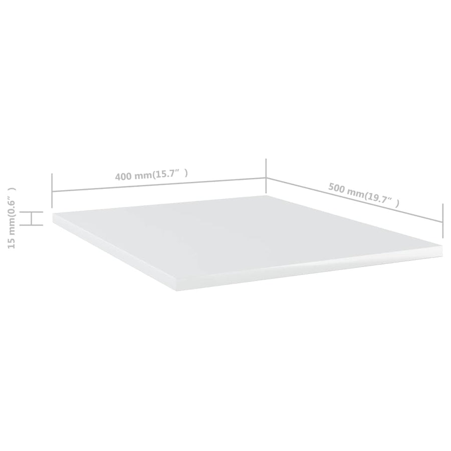 Wandschappen 40X50X1,5 Cm Bewerkt Hout Hoogglans Wit 8