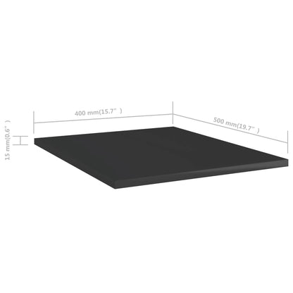 Wandschappen 8 st 40x50x1,5 cm bewerkt hout hoogglans zwart