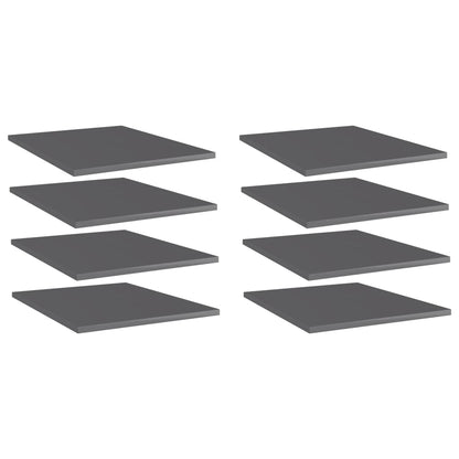 Wandschappen 40X50X1,5 Cm Spaanplaat Hoogglans Grijs 8 40 x 50 x 1.5 cm