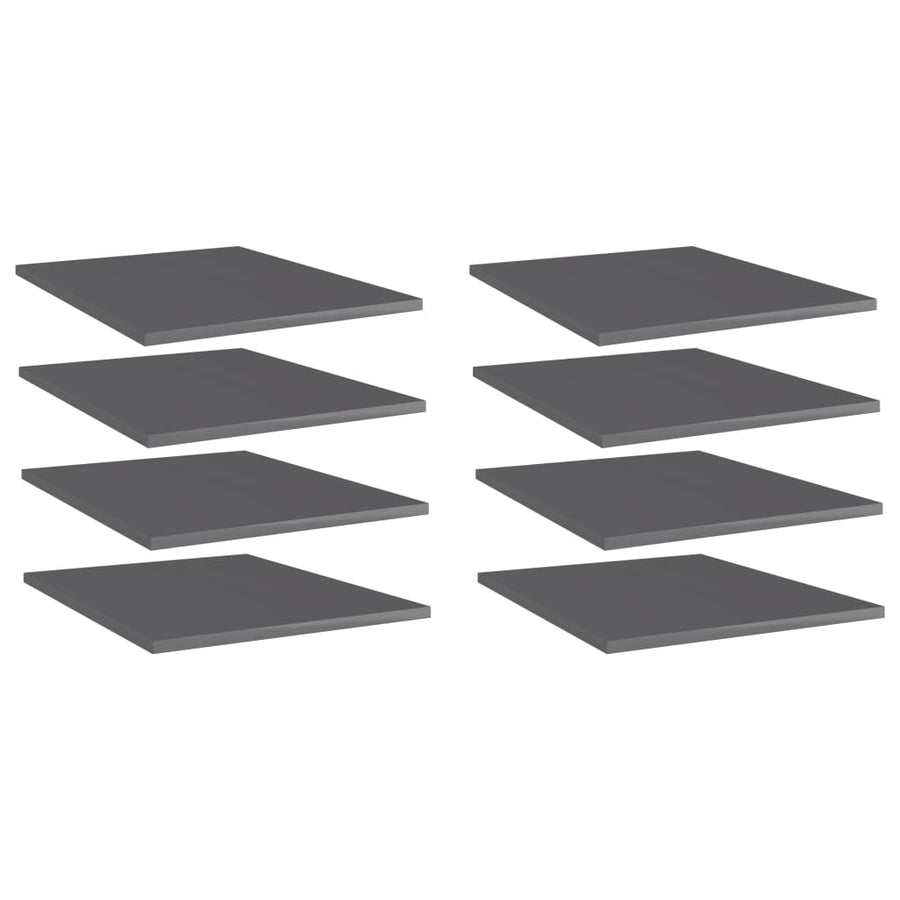 Wandschappen 40X50X1,5 Cm Spaanplaat Hoogglans Grijs 8 40 x 50 x 1.5 cm