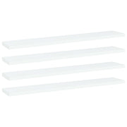 Wandschappen 4 st 60x10x1,5 cm spaanplaat wit