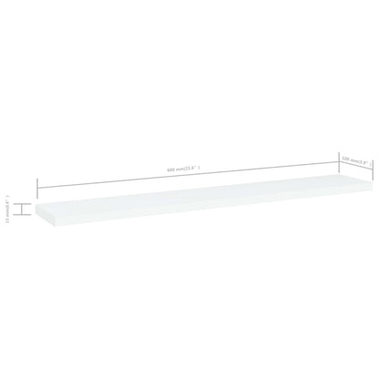 Wandschappen 60X10X1,5 Cm Spaanplaat Wit 4 60 x 10 x 1.5 cm