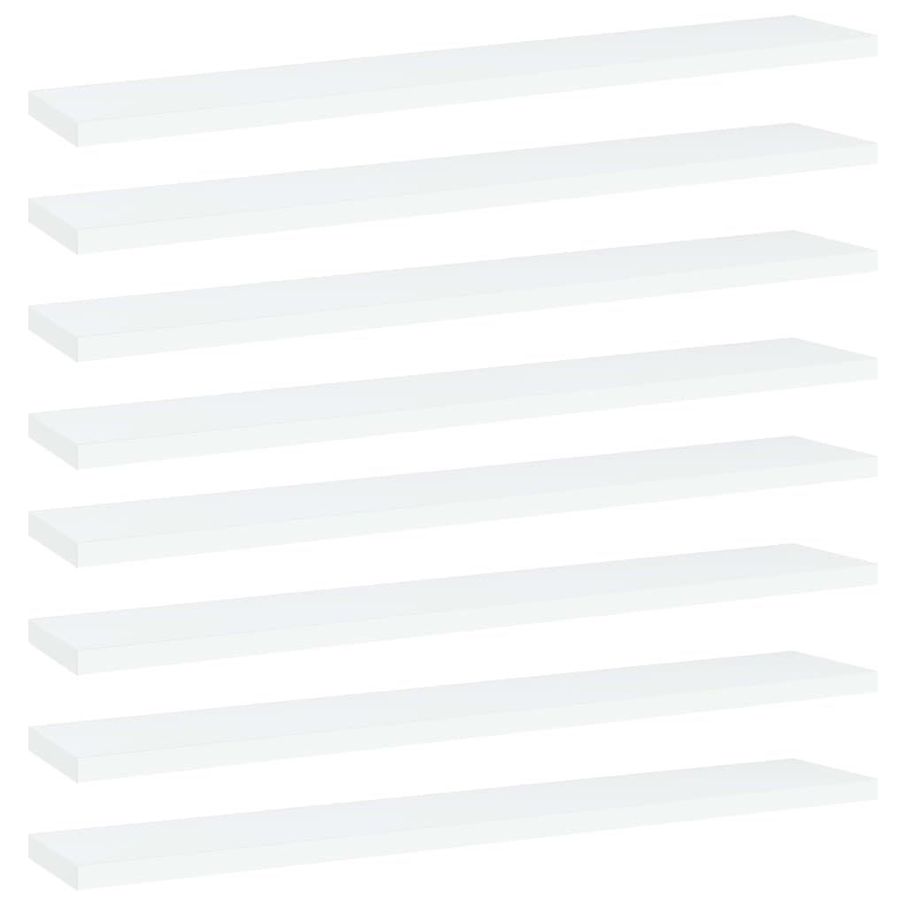 Wandschappen 8 st 60x10x1,5 cm spaanplaat wit