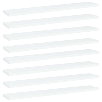 Wandschappen 8 st 60x10x1,5 cm spaanplaat wit