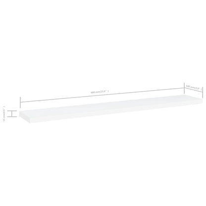 Wandschappen 8 st 60x10x1,5 cm spaanplaat wit