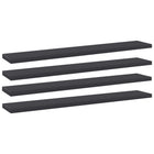 Wandplanken 4 st 60x10x1,5 cm spaanplaat grijs