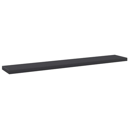 Wandschappen 4 st 60x10x1,5 cm spaanplaat grijs