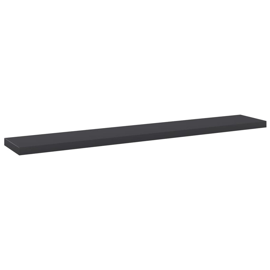 Wandschappen 4 st 60x10x1,5 cm spaanplaat grijs