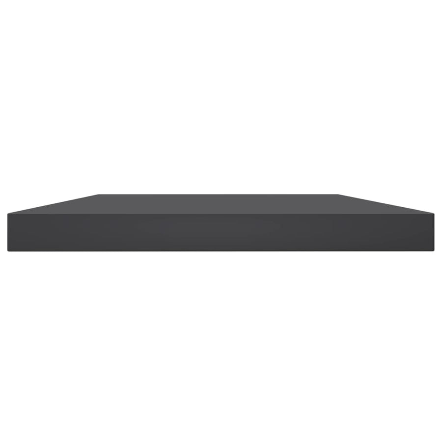 Wandschappen 4 st 60x10x1,5 cm spaanplaat grijs