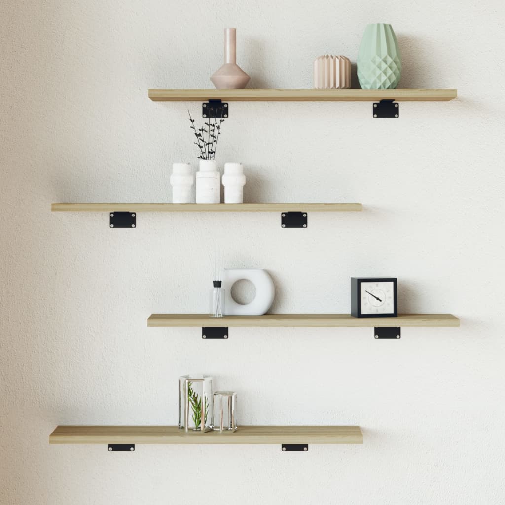 Wandschappen 8 st 60x10x1,5 cm spaanplaat sonoma eikenkleurig